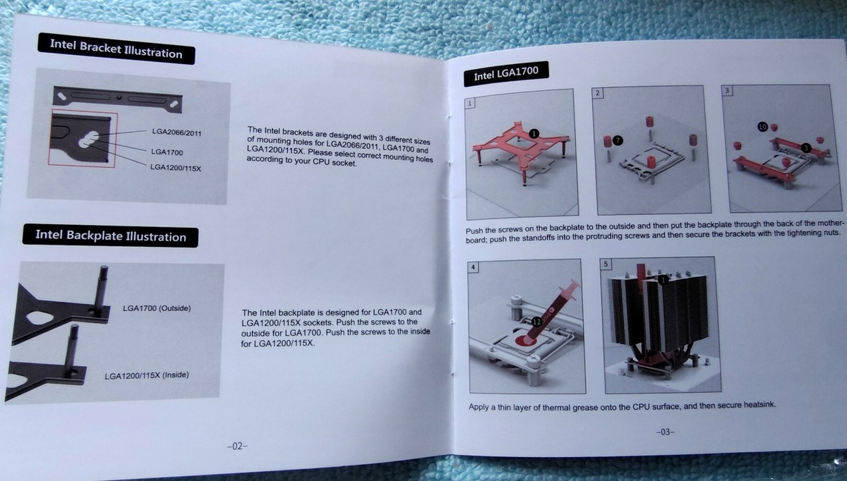 Intel LGA 1700 20XX Mounting Bracket Parts for ID-Cooling SE-207