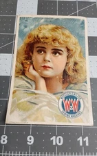 Victorian Trade Card Wheeler & Wilson Sewing Machine Head Shot Easton Pa