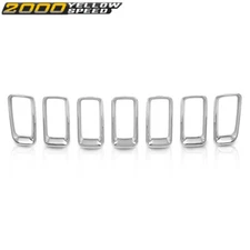 7PCS Chrome Grille Trim Molding Insert Fit For Jeep Compass 2011-2017 68109865AA