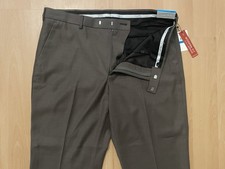 Perry Ellis Portfolio 36X30 Brown Travel Luxe Dress Pants Flat Front Modern Fit