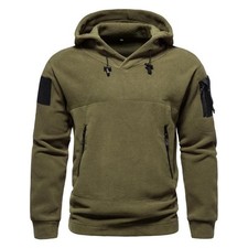 Men's Military Tactical Hoodies Autumn Winter Fleece Sweatshirt Hooded Pullover