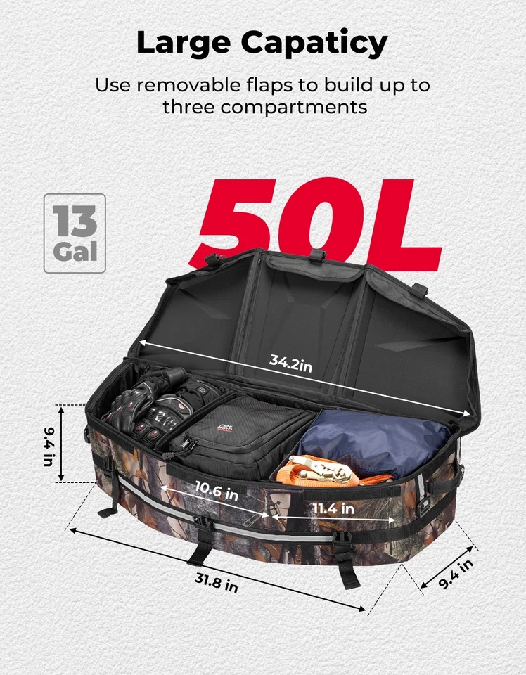 715002923 Camo Cargo Storage Box Cooler Bag for Can Am Maverick X3 Outlander 50L - Image 3 of 4