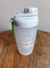 OATS OVERNIGHT Blender Bottle Cup Green Tab Shaker Oatmeal Classic Original