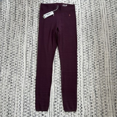 Smartwool Base Layer Bottom Women s LT  Burgundy Merino Wool Thermal Leggings