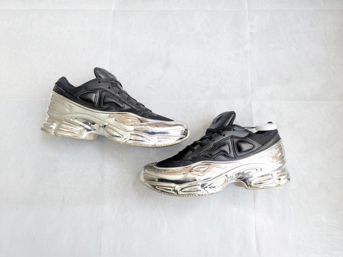 Adidas x Raf Simons Ozweego Mirrored Black Metallic Silver Men 9