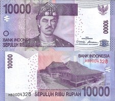 Indonesia 10000 Rupiah 2010 P 150a UNC X Replacement