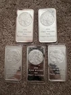 (5) 10 Troy Oz Buffalo .999 Fine Silver Bars - Sealed Lot of Five