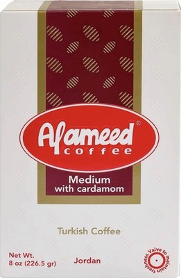Al Ameed Turkish Coffee Medium Roast w/ Cardamom 8 oz - Pack of 3