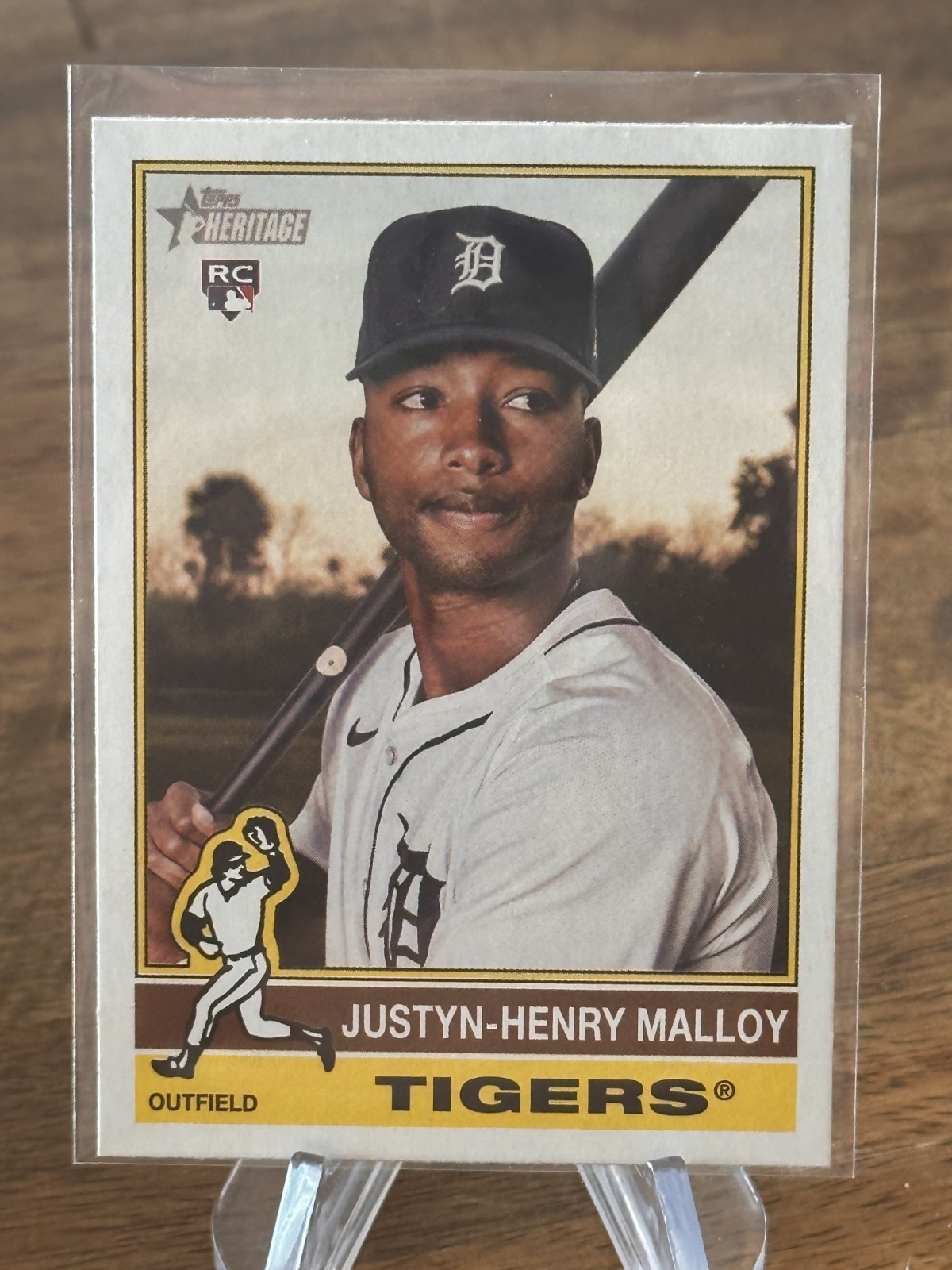 JUSTYN HENRY-MALLOY 2025 TOPPS HERITAGE BASE ROOKIE RC TIGERS #305
