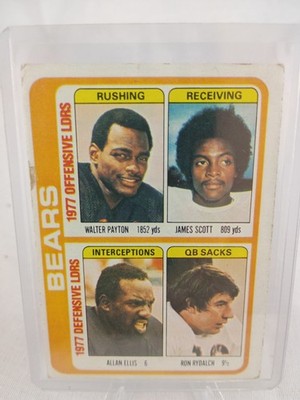 1978 Topps - Team Checklist Walter Payton, James Scott, Allan Ellis #504 (RC)