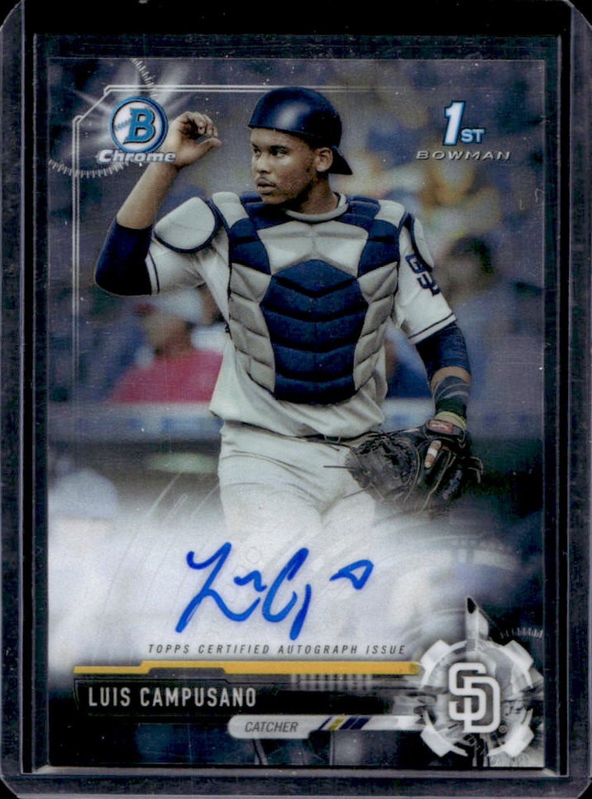 2017 Bowman Draft Luis Campusano Chrome Auto #CDA-LC Padres