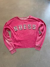 Guess Los Angeles Pink Acid Wash Logo Sweatshirt  Women  s Size L
