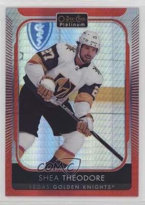 2021-22 O-Pee-Chee Platinum Red Prism 169/199 Shea Theodore #91 bg9