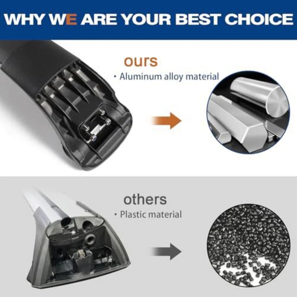 Barras transversales de techo de alta resistencia de 330 lb compatibles con Chevrolet Suburban y Tahoe Foto 4 de 4