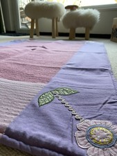 IKEA Nursery Rug Dusky Pink Appliqué Motifs Ex Showhome Vintage 2000’s