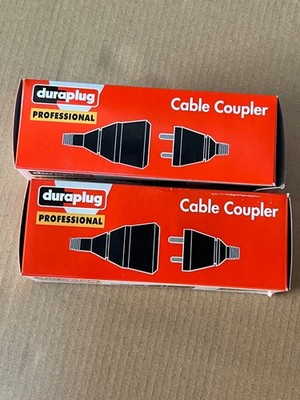 (Lot 2 Pcs) Duraplug CCP153 BLK 15Amp 3Pin Cable Coupler
