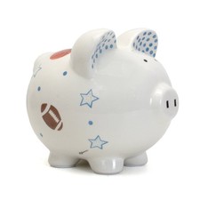Child to Cherish Ceramic Piggy Bank for Boys, Sports Star