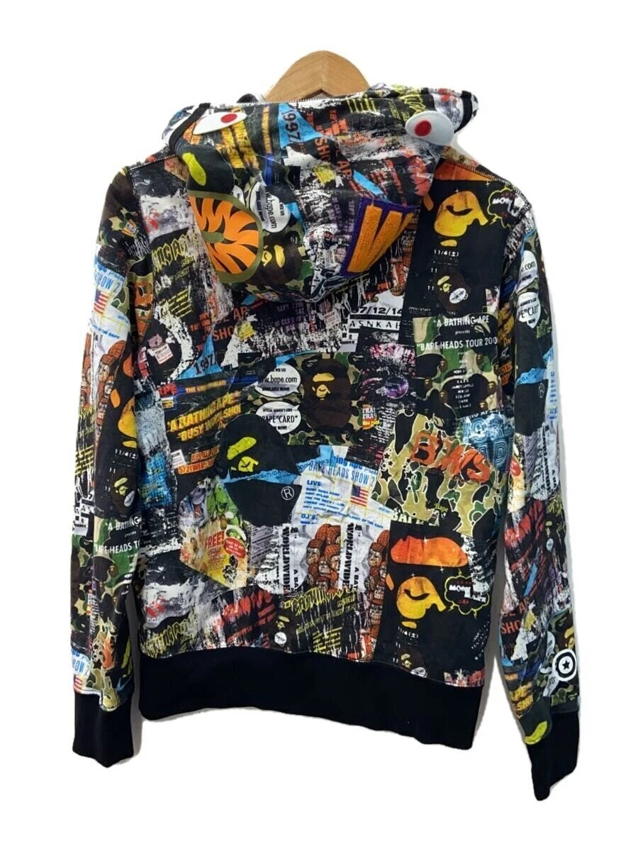 A BATHING APE (BAPE) Felpa con cappuccio e zip BAPE A Bathing Ape S multicolore cotone modello all over #ED AZA
