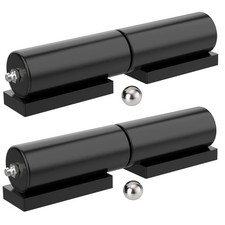 Heavy Duty Gate Hinges 5 Inches- 2 Pack Weld On Install Black Iron Barrel Hin...