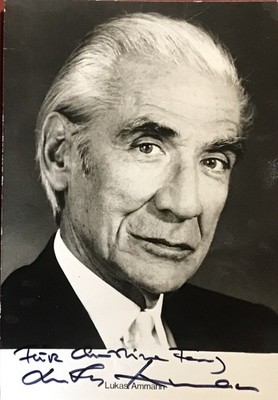Lukas Ammann 1912-2017 Graf Yoster gibt sich die Ehre autograph signed 4x6 photo