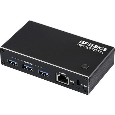 SpeaKa Professional HDMI 2.1 Slim KVM 2X1 USB3.0 +IR, Black HDMI-Switch HDMI