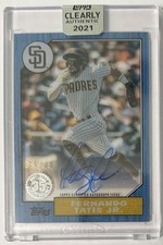 2021 Topps Clearly Authentic Fernando Tatis #TBA-FT Blue 1987 Auto /25