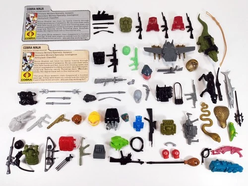 Vintage Hasbro GI Joe 1984 STORM SHADOW File Cards & Quality Accessories LOT!