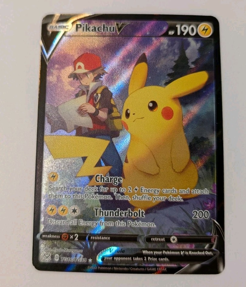Pokemon Pikachu V TG16/TG30 Lost Origin Trainer Gallery Full Art Holo Ultra Rare