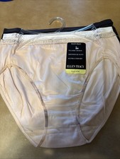 NWT Lot 3 Ellen Tracy Womens Brief Panties sz 6 Hi-Cut NEW WITH DEFECTS RTL 32