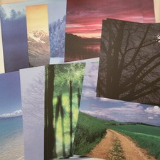 UNUSED Lot 24 Sheets 12x12 Scrapbooking Printed Paper NATURE SCENES Landscapes