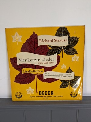 Strauss - Vier Letzte Lieder - Lisa Della Casa Karl Bohm - 10'' Vinyl Decca