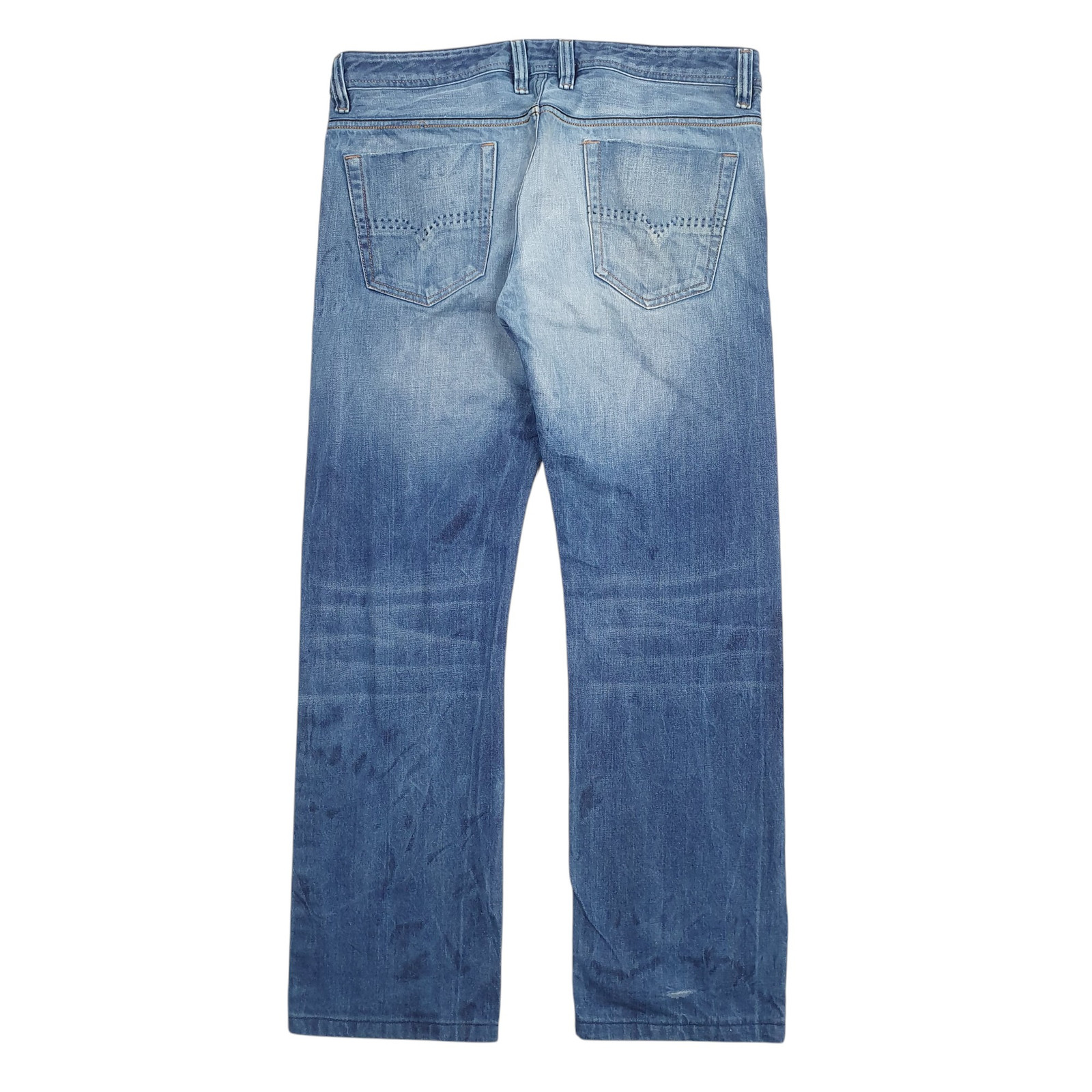 DIESEL Casual Jeans Regular Fit Blue Denim Trousers Mens W34 L30 image 3