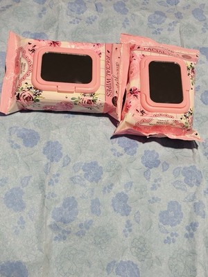 Amberglow Facial Wipes Rose Oil Rose Garden Fragrance 25 Count Phthalates-Free