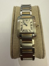 CARTIER LADIES TANK FRANCAISE 18K BiMETAL UK WATCH BOXED GREAT CONDITION