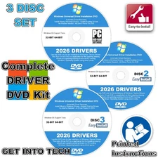2026 ALL DRIVERS • 3 DVD SET  Auto-Matic Driver Installer - NO INTERNET NEEDED
