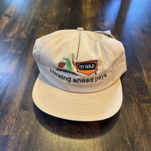 Vintage K Brand Asgrow O Gold Seed Fitted Truckers Cap Ear Flap.