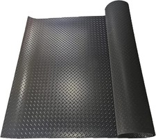 7.5Ft x 17Ft Rubber Flooring Mats 2.9mm Thickened Diamond Plate Flooring Roll