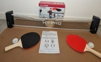Hy-Pro Portable Retractable Table Tennis Set 2 Bats 2 Balls Net Instructions New