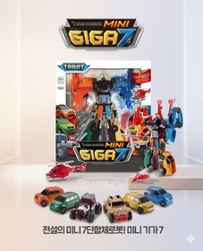 TOBOT Mini Giga 7 Transformer Robot 7-Cars Combine Young Toys Authentic K-TOY