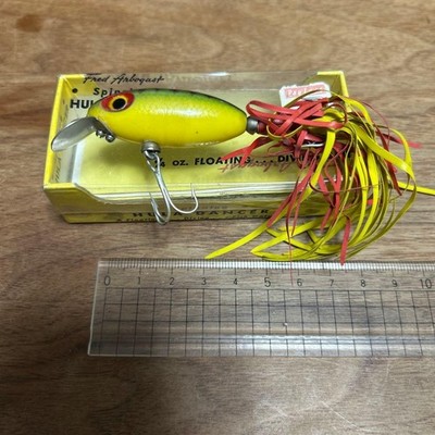 Fred Arbogast Spin Hula Dancer Old Lure Fluorescent Floating Used