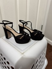 Schutz Women's Keefa High-Heel Platform Sandals Size 7 Black