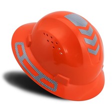 Full Brim Hard Hat Safety Helmet Vented ANSI Z89.1 Approved OSHA Hard Hats Const