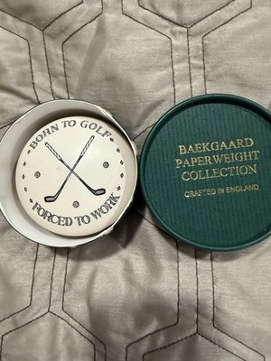Baekgaard Paperweight Born To Golf Forced To Work Funny Office Golfing
