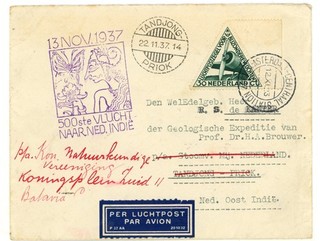 Niederlande Luftpost Brief Amsterdam Tandjong Priok Niederländisch Indien 1937