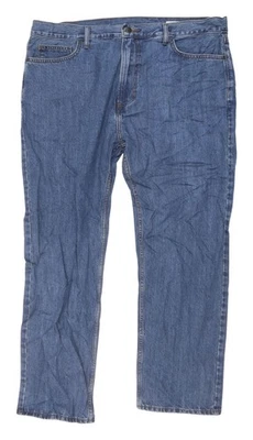 Marks and Spencer Men's Blue Regular Fit Straight Jeans - Image 1 of 4