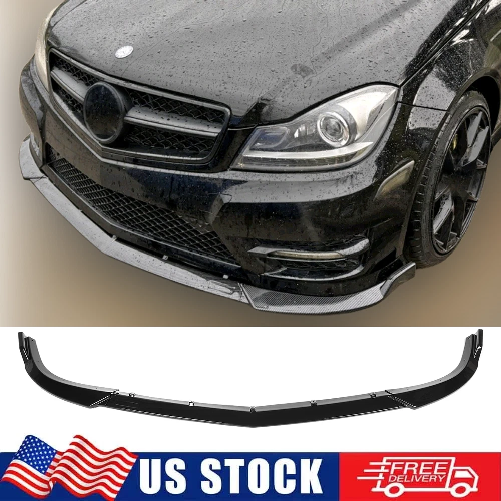 Gloss Black Front Spoiler Splitter Lip For 2011-2014