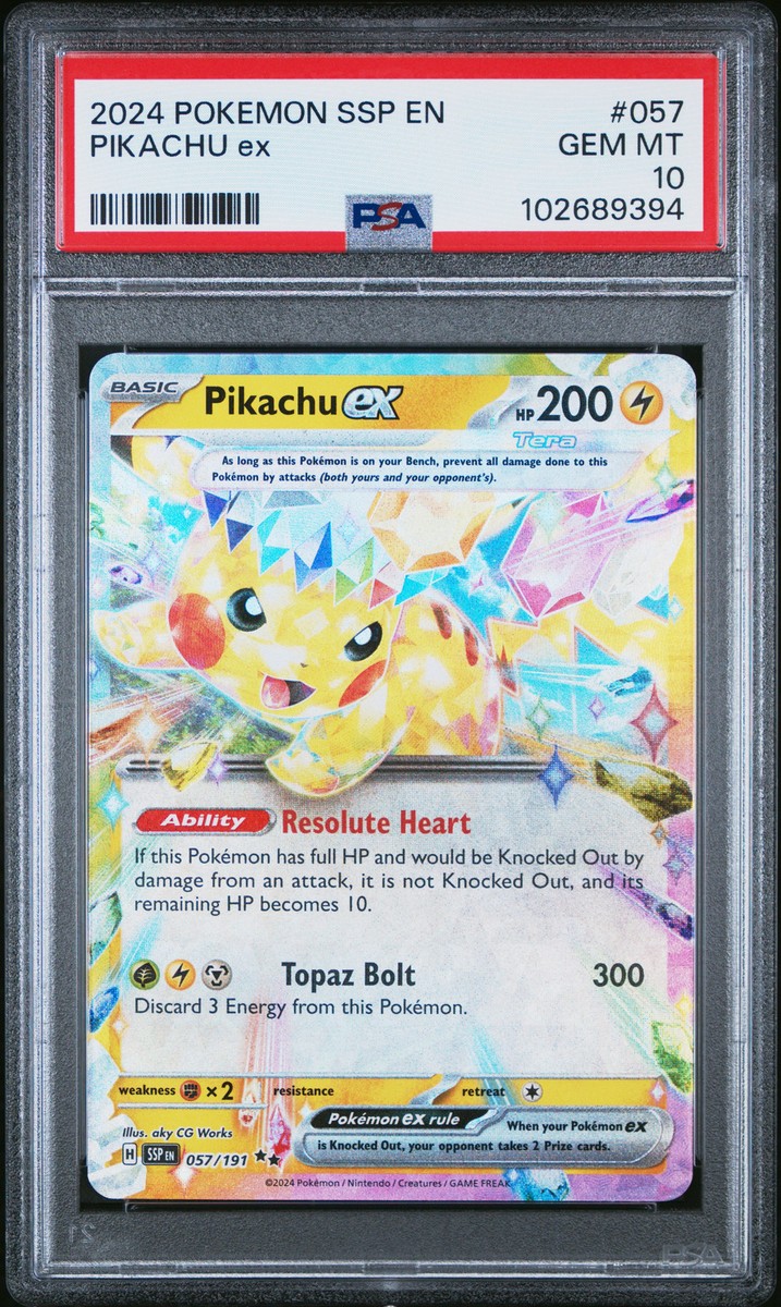 ピカチュウ英語版Pikachu EX HR SSP EN247/191 Pikachu ex - 247/191 PSA 9 | eBay