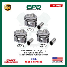 Juego de 3 pistones y anillos FORD M1DA 1,0 L para motor de gasolina ECOBOOST STD - Nuevo