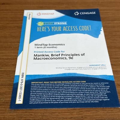 Mindtap Economics Mankiw, Brief Principles of Macroeconomics 9E 1 Term (6 Month)