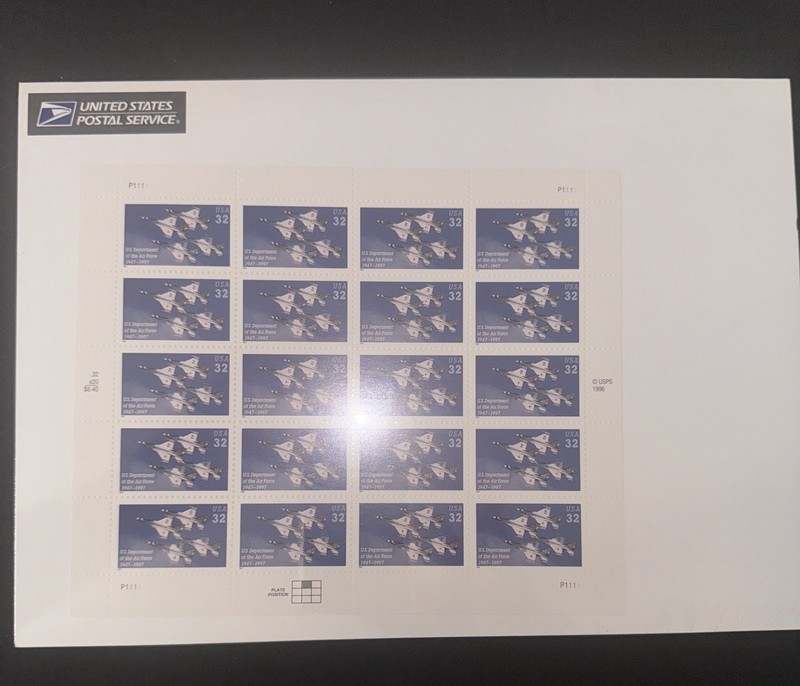 U.S. Postage - Sc#3167. Complete Sheet Stamps - Mint NH Below Face